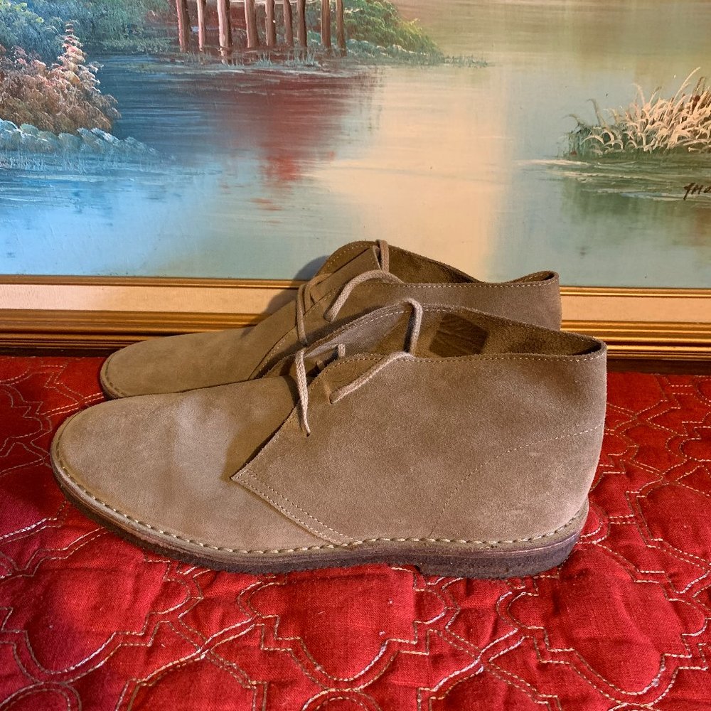 J. Crew Suede Chukka Boots in Taupe